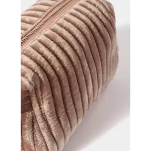 Mint Velvet Pink Small Velvet Wash Bag